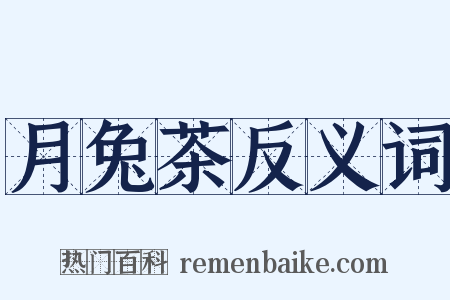 月兔茶反义词是什么意思的图片